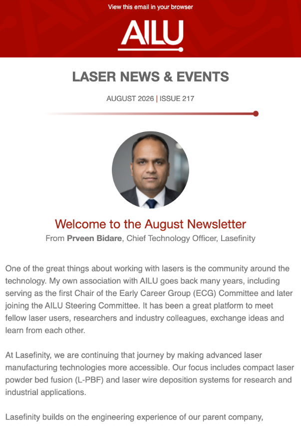 AILU newsletter August 2026 217